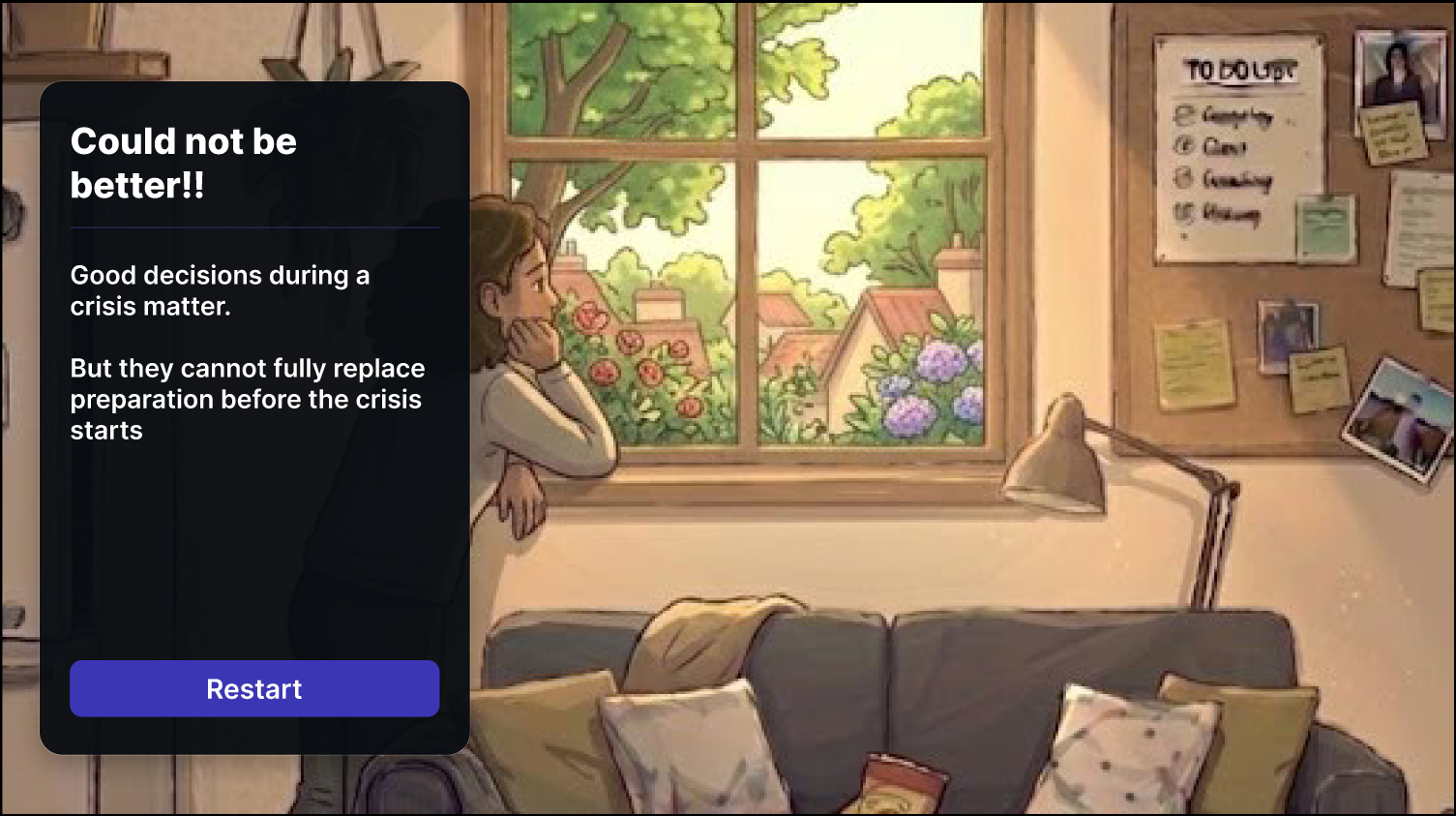 Full positive ending screen for 72 Hours Without Light